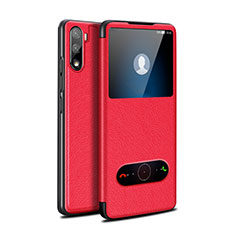 Custodia Portafoglio In Pelle Cover con Supporto L05 per Huawei Mate 40 Lite 5G Rosso
