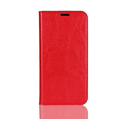 Custodia Portafoglio In Pelle Cover con Supporto L05 per Huawei P Smart (2019) Rosso