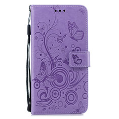 Custodia Portafoglio In Pelle Cover con Supporto L05 per Huawei P30 Viola