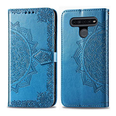 Custodia Portafoglio In Pelle Cover con Supporto L05 per LG K41S Cielo Blu