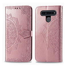 Custodia Portafoglio In Pelle Cover con Supporto L05 per LG K41S Oro Rosa