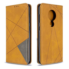Custodia Portafoglio In Pelle Cover con Supporto L05 per Nokia 7.2 Giallo