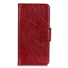 Custodia Portafoglio In Pelle Cover con Supporto L05 per OnePlus 7T Rosso