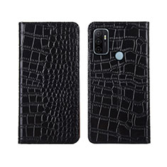 Custodia Portafoglio In Pelle Cover con Supporto L05 per Oppo A33 Nero