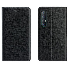 Custodia Portafoglio In Pelle Cover con Supporto L05 per Oppo Reno3 Pro Nero