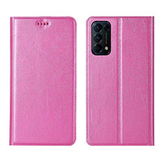 Custodia Portafoglio In Pelle Cover con Supporto L05 per Oppo Reno5 5G Rosa