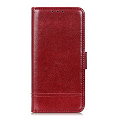 Custodia Portafoglio In Pelle Cover con Supporto L05 per Samsung Galaxy A01 Core Rosso