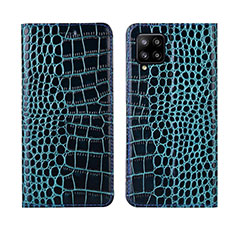 Custodia Portafoglio In Pelle Cover con Supporto L05 per Samsung Galaxy A42 5G Blu