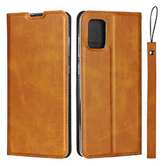 Custodia Portafoglio In Pelle Cover con Supporto L05 per Samsung Galaxy A71 5G Arancione