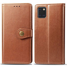 Custodia Portafoglio In Pelle Cover con Supporto L05 per Samsung Galaxy A81 Arancione