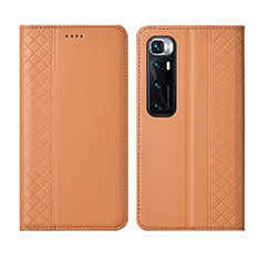 Custodia Portafoglio In Pelle Cover con Supporto L05 per Xiaomi Mi 10 Ultra Arancione