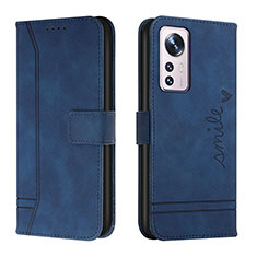 Custodia Portafoglio In Pelle Cover con Supporto L05 per Xiaomi Mi 12 Pro 5G Blu