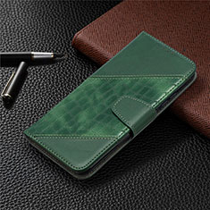 Custodia Portafoglio In Pelle Cover con Supporto L05 per Xiaomi Redmi 9C Verde