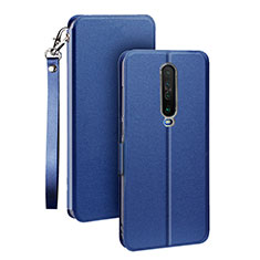 Custodia Portafoglio In Pelle Cover con Supporto L05 per Xiaomi Redmi K30 4G Blu