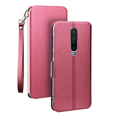 Custodia Portafoglio In Pelle Cover con Supporto L05 per Xiaomi Redmi K30 4G Rosa Caldo