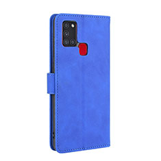 Custodia Portafoglio In Pelle Cover con Supporto L05Z per Samsung Galaxy A21s Blu