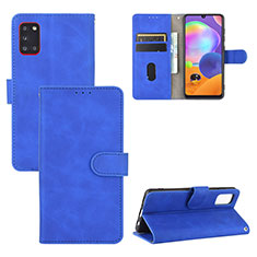 Custodia Portafoglio In Pelle Cover con Supporto L05Z per Samsung Galaxy A31 Blu