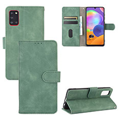 Custodia Portafoglio In Pelle Cover con Supporto L05Z per Samsung Galaxy A31 Verde