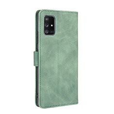 Custodia Portafoglio In Pelle Cover con Supporto L05Z per Samsung Galaxy A51 4G Verde