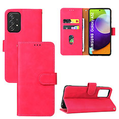 Custodia Portafoglio In Pelle Cover con Supporto L05Z per Samsung Galaxy A52 5G Rosa Caldo