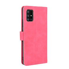 Custodia Portafoglio In Pelle Cover con Supporto L05Z per Samsung Galaxy A71 4G A715 Rosa Caldo