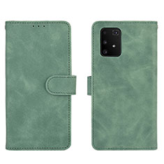 Custodia Portafoglio In Pelle Cover con Supporto L05Z per Samsung Galaxy A91 Verde
