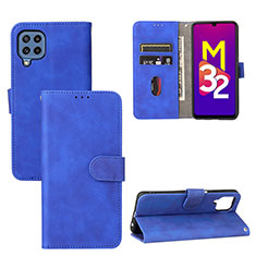 Custodia Portafoglio In Pelle Cover con Supporto L05Z per Samsung Galaxy M32 4G Blu