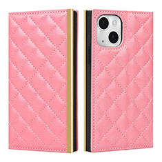 Custodia Portafoglio In Pelle Cover con Supporto L06 per Apple iPhone 14 Plus Rosa