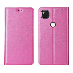 Custodia Portafoglio In Pelle Cover con Supporto L06 per Google Pixel 4a Rosa