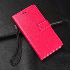 Custodia Portafoglio In Pelle Cover con Supporto L06 per Huawei Honor 9X Rosa Caldo