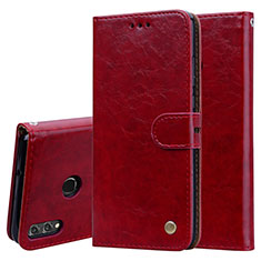 Custodia Portafoglio In Pelle Cover con Supporto L06 per Huawei Honor View 10 Lite Rosso