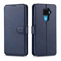 Custodia Portafoglio In Pelle Cover con Supporto L06 per Huawei Mate 30 Lite Blu