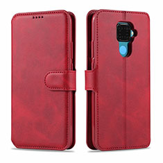 Custodia Portafoglio In Pelle Cover con Supporto L06 per Huawei Mate 30 Lite Rosso