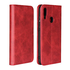 Custodia Portafoglio In Pelle Cover con Supporto L06 per Huawei P Smart (2019) Rosso