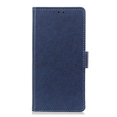 Custodia Portafoglio In Pelle Cover con Supporto L06 per Oppo A31 Blu