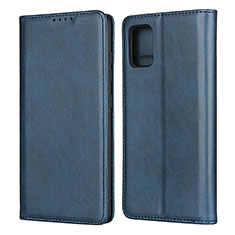 Custodia Portafoglio In Pelle Cover con Supporto L06 per Samsung Galaxy A71 4G A715 Blu