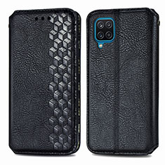 Custodia Portafoglio In Pelle Cover con Supporto L06 per Samsung Galaxy F12 Nero