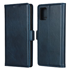 Custodia Portafoglio In Pelle Cover con Supporto L06 per Samsung Galaxy M40S Blu