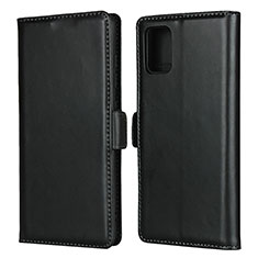 Custodia Portafoglio In Pelle Cover con Supporto L06 per Samsung Galaxy M40S Nero