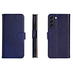 Custodia Portafoglio In Pelle Cover con Supporto L06 per Samsung Galaxy S21 5G Blu