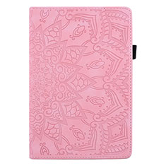 Custodia Portafoglio In Pelle Cover con Supporto L06 per Samsung Galaxy Tab S6 Lite 4G 10.4 SM-P615 Rosa