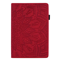 Custodia Portafoglio In Pelle Cover con Supporto L06 per Samsung Galaxy Tab S6 Lite 4G 10.4 SM-P615 Rosso