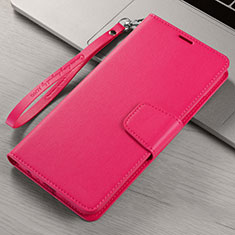 Custodia Portafoglio In Pelle Cover con Supporto L06 per Xiaomi Redmi 8A Rosa Caldo