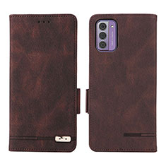 Custodia Portafoglio In Pelle Cover con Supporto L06Z per Nokia G310 5G Marrone