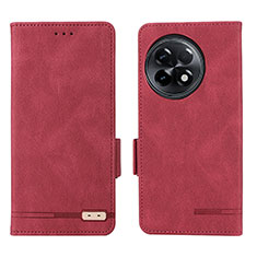 Custodia Portafoglio In Pelle Cover con Supporto L06Z per OnePlus Ace 2 Pro 5G Rosso