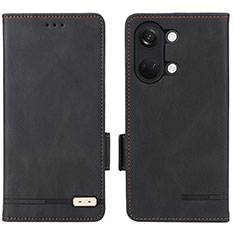 Custodia Portafoglio In Pelle Cover con Supporto L06Z per OnePlus Ace 2V 5G Nero