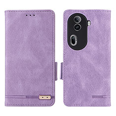 Custodia Portafoglio In Pelle Cover con Supporto L06Z per Oppo Reno11 Pro 5G Viola