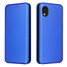 Custodia Portafoglio In Pelle Cover con Supporto L06Z per Samsung Galaxy A22 5G SC-56B Blu
