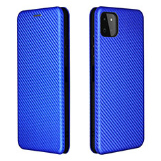 Custodia Portafoglio In Pelle Cover con Supporto L06Z per Samsung Galaxy F42 5G Blu