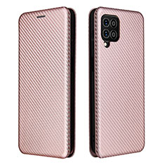Custodia Portafoglio In Pelle Cover con Supporto L06Z per Samsung Galaxy F62 5G Oro Rosa